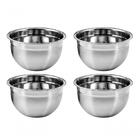 Conjunto Tigela Bowl Aço Inox Para Cozinha 28cm 4 Peças