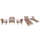 Conjunto Tokyo Sofá 2 Poltronas 2 Mesa 2 Espreguiçadeiras