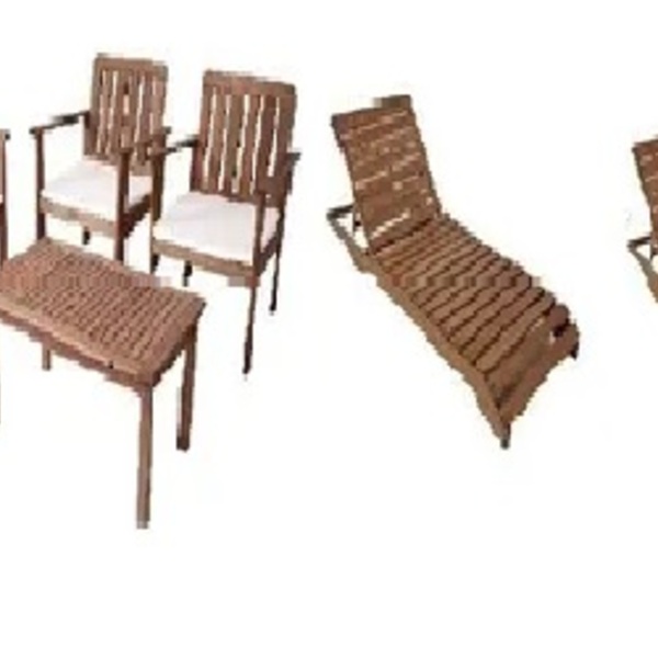 Conjunto Tokyo Sofá Poltronas Mesa Centro Espreguiçadeiras