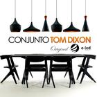 Conjunto Tom Dixon De Alumínio Branco Com Cobre