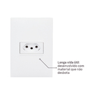 Conjunto Tomada 2P+T 20A 4X2 Branco Pial Plus+