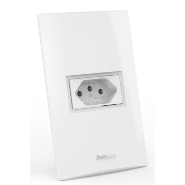 Conjunto Tomada 10a 4x2 Beleze Branca 1410-en