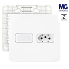 Conjunto Tomada 20a + Interruptor Simples Margirius B3