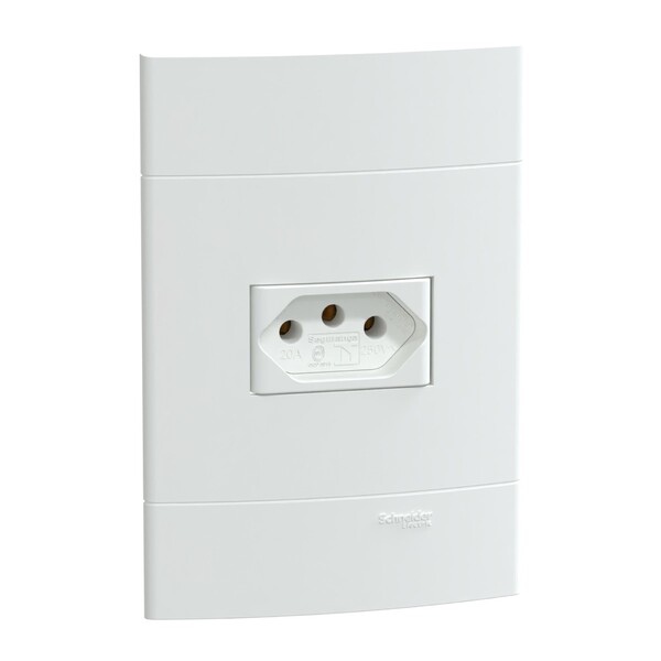Conjunto Tomada 20A Branco Lunare UP Schneider