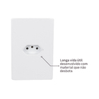 Conjunto Tomada 2P+T 10A 4X2 Branca Dicompel