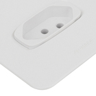 Conjunto Tomada 2P+T 10A + USB 2A com Placa 4x2 Branco Gracia Alumbra