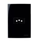 Conjunto Tomada 2p+t 20a 4x2 Preto Ebony Clean Margirius