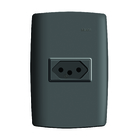 Conjunto Tomada 2P+T 20A Grafite Simon 30