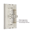 Conjunto Tomada 4x2 Simples 10A com Suporte Acrílico Titanium Madrid Lexman