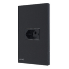 Conjunto Tomada com Suporte 20A Acrílico Preto Lexman