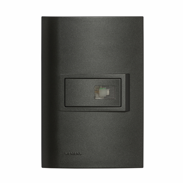 Conjunto Tomada de Telefonia RJ11(2 fios) Vivace Carbono Siemens