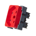 Conjunto Tomada Dupla 20a 250v 4x4 Vermelha Margirius B3