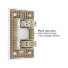 Conjunto Tomada Dupla 2P+T 10A 4X2 Branca Dicompel