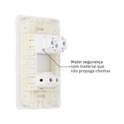 Conjunto Tomada e Interruptor Simples 10A 220V Branco S19 Simon