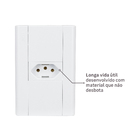 Conjunto de Tomada Energia 10A/250V Branco Modulare Fame