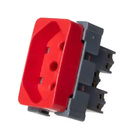 Conjunto Tomada Tripla Vermelha 10a 4x2 Margirius B3