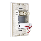 Conjunto Tomada USB 1A + Tomada 2P+T 10A Branco Vetro