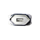 Conjunto Tomada USB 2A 4x2 Aço Cromado Dicompel