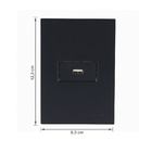 Conjunto Tomada USB 4x2 Simples 2A com Suporte Acrílico Preto Fosco Madrid Lexman