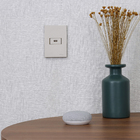 Conjunto Tomada USB 4x2 Simples 2A com Suporte Acrílico Titanium Madrid Lexman