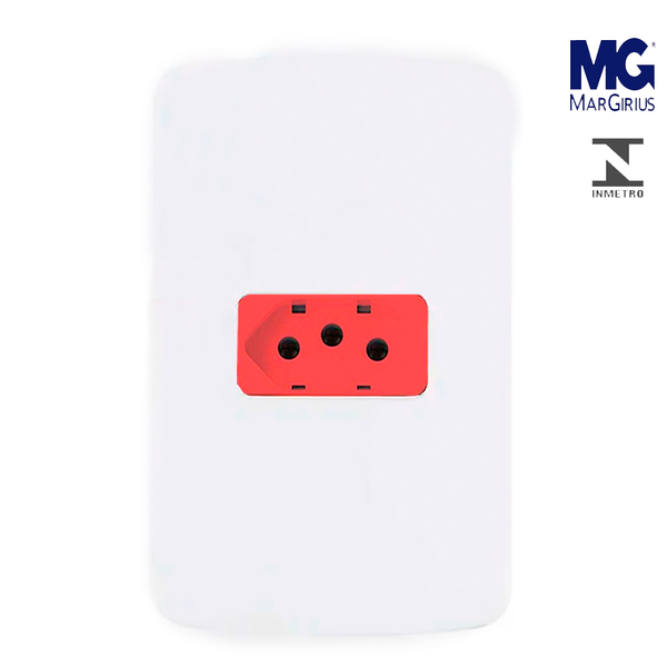 Conjunto Tomada Vermelha 2p+t 20a 250v 4x2 Margirius B3