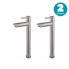 Conjunto Torneira Banheiro Lavatorio Bica Alta 1/4 De Volta I