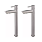 Conjunto Torneira Banheiro Lavatorio Bica Alta 1/4 De Volta I