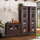 Conjunto Torre E Balcão Rústico Em Madeira Maciça Imbuia