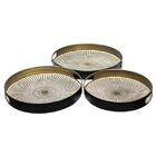 Conjunto Três Bandejas Em Metal 5x38cm