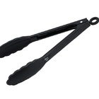 Conjunto Utensílios Cozinha Silicone Black Cabo Inox Premium