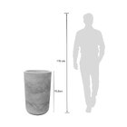 Conjunto Vaso E Prato Em Cimento Queimado Match 45 Japi Cimen