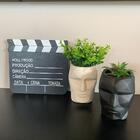 Conjunto Vasos De Cimento E Placa Diretores De Cinema