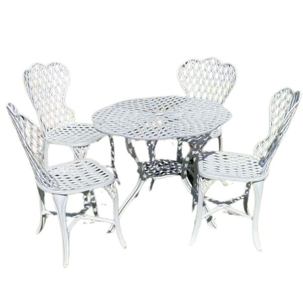 Conjunto Viena Bambu Sem Braços - Branco