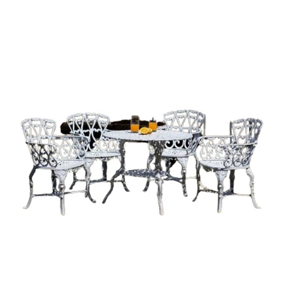 Conjunto Viena De Ferro Fundido Decoração Jardim  Fazenda