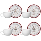 Conjunto Xícara De Café Com Pires De Cerâmica Natalino Celebr