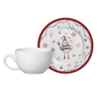 Conjunto Xícara De Café Com Pires De Cerâmica Natalino Celebr