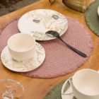 Conjunto Xícara De Chá Com Pires De Cerâmica Aquarelle Garden