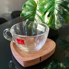 Conjunto Xícara De Vidro E Pires Em Formato De Coração