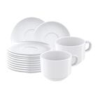 Conjunto Xícaras 240ml E Pires De Chá Paola Em Porcelana Bran