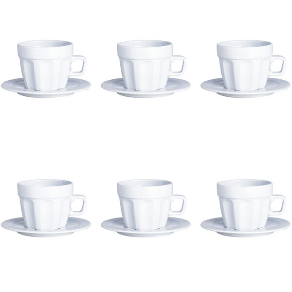 Conjunto Xícaras De Café 06 Peças Pingada - Germer - Branco