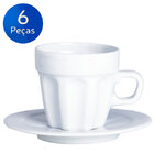 Conjunto Xícaras De Café 06 Peças Pingada - Germer - Branco