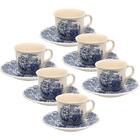 Conjunto Xícaras De Chá 06 Peças Cena Inglesa - Biona Cerâmic