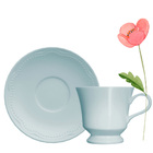 Conjunto Xícaras Para Chá Porcelana 6 Peças 190 Ml Azul Cotta