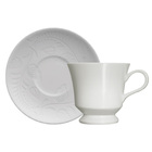 Conjunto Xícaras Para Chá Porcelana 6 Peças 190 Ml Branco Fol