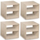 Conjuntol 4 Nichos Cubo Com 1 Prateleira Montana Kit Cubos Ba