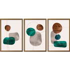 Conjuntoquadros Decorativos Composição Sem Vidro Marrom