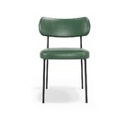 Conjuto 4 Cadeiras Stela Fixa Courino Verde - Vallisa Decor