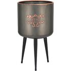 Console Cachepô Vaso De Planta Decorativo 46x25x25cm Metal Br