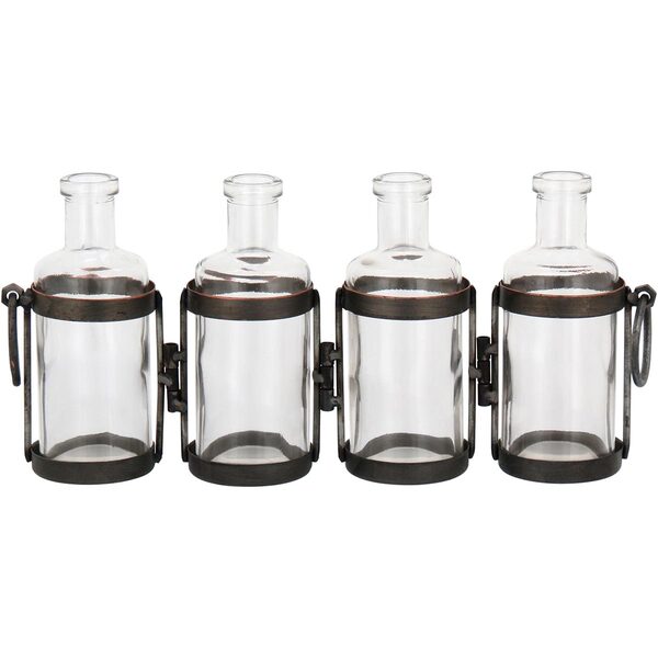 Console Garrafa Decorativa 14x29x6cm Vidro Com Suporte