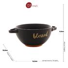 Consume Cerâmica Blessed Preto Matt 16,5x12cm Bon Gourmet